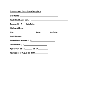 Entry Form Fill Online Printable Fillable Blank Pdffiller