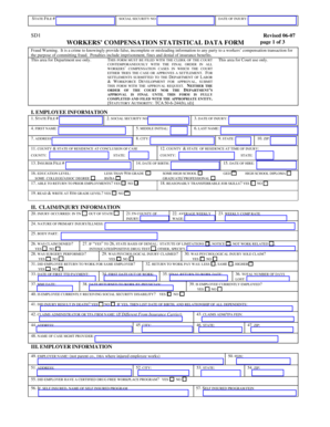Tennessee Workers’ Compensation Statistical Data Form