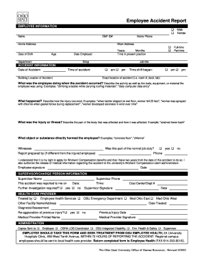 Abbreviated aviation accident report fillable form