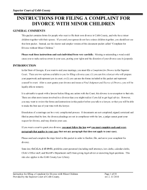 georgia custody form county child dekalb ga bill pdffiller affidavit cobb divorce separate printable order
