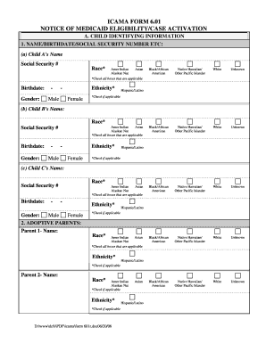 ICAMA Form 6.01 Medicaid Eligibility Notice