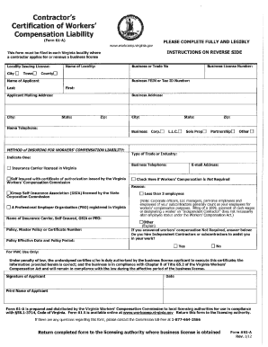 2012 Form VWC 61-A Fill Online, Printable, Fillable, Blank ...