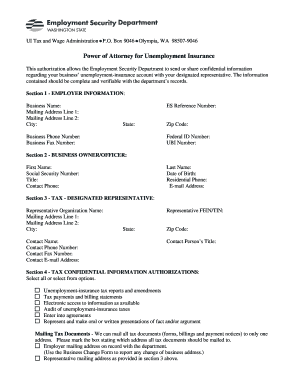 tenness unemployment power of attorney form