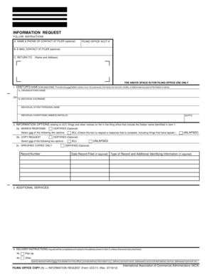 UCC11 Information Request Form