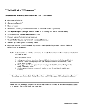 california quit claim deed form fillable