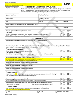 Wisconsin Emergency Assistance Application