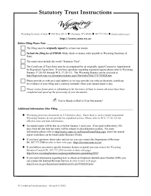 wyoming statutory trust