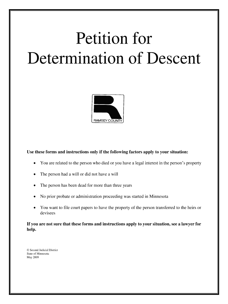 determination of descent form Preview on Page 1