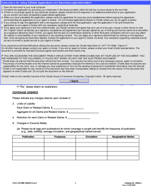 Multimedia Liability Insurance Renewal Application