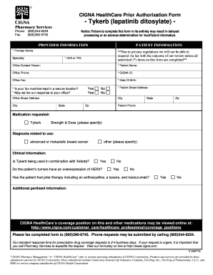 CIGNA HealthCare Tykerb Prior Authorization Form