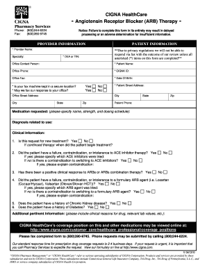 CIGNA ARB Therapy Request Form