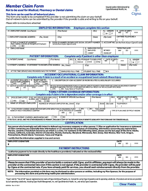 Cigna Behavioral Health Claim Form