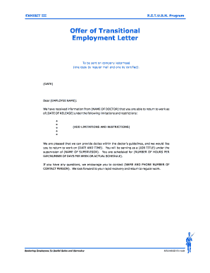Return to Work Letter