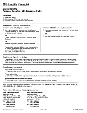 Life Insurance Claim Form