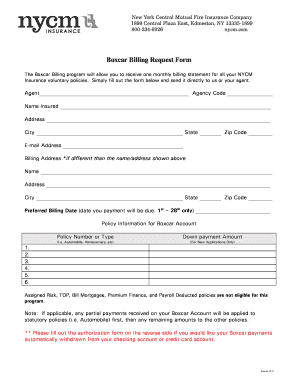 billing request form