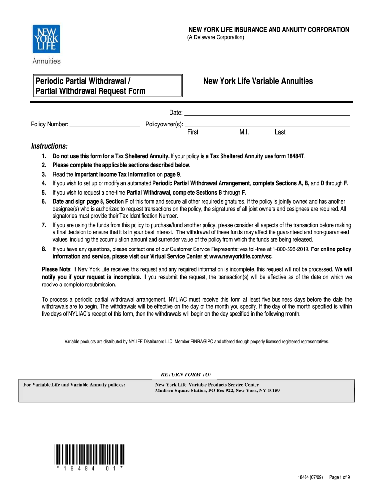 new york life annuity forms Preview on Page 1