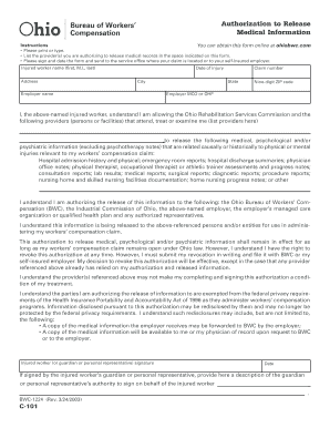 Baylor scott and white medical release form - bwc 1224