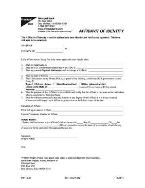 Affidavit Of Identity Form - Fill Online, Printable, Fillable, Blank ...