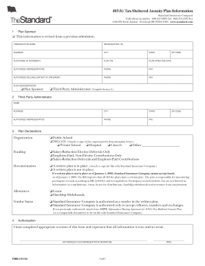 403(b) Tax-Sheltered Annuity Plan Information Form