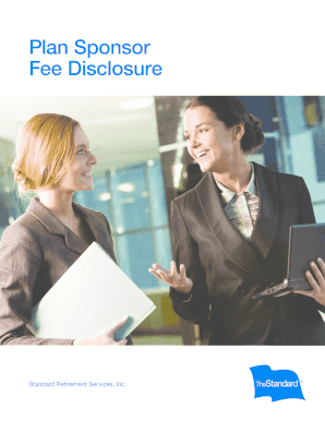 Plan Sponsor Fee Disclosure Brochure - The Standard