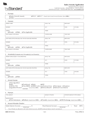Index Annuity Application Form