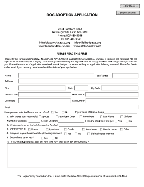 Dog Adoption Application