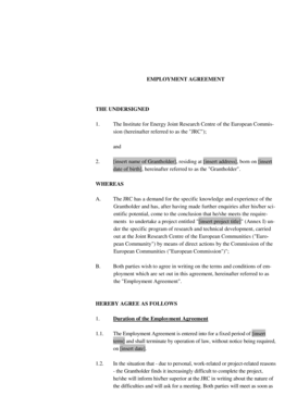 Work agreement format - EMPLOYMENT AGREEMENT THE UNDERSIGNED 1. The Institute ... - ec europa