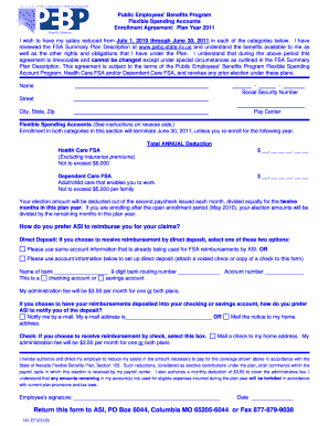 Public Employees’ Benefits Program FSA Enrollment Agreement