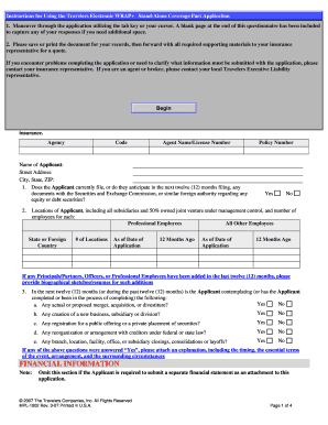Miscellaneous Professional Liability Renewal Application