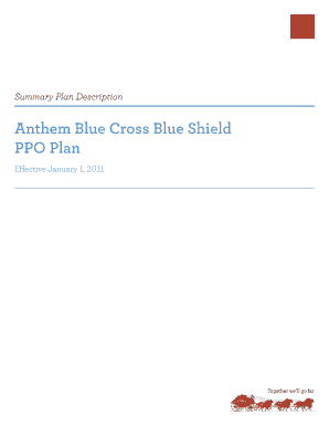 Anthem Summary Plan Description - Fill Online, Printable ...