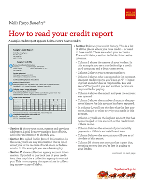 How to read your credit report - Wells Fargo