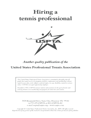 Hiring a tennis professional