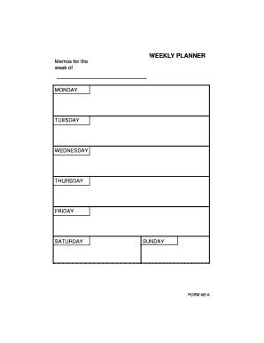 fillable 15 minutes weekly planner