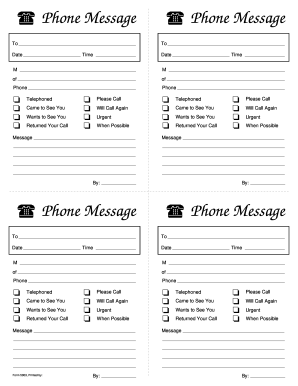 phone message templates