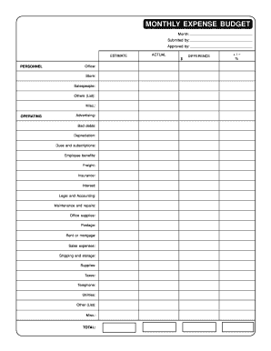 Household Monthly Expenses Form Nj - Fill Online, Printable, Fillable,  Blank | pdfFiller