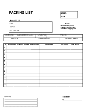 To do list template - packing slip template