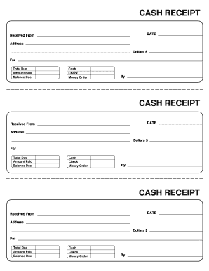 Printable receipt - receipt template