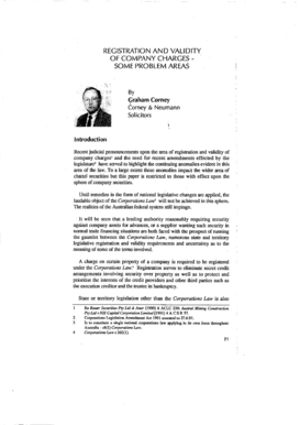 REGISTRATION AND VALIDITY OF COMPANY CHARGES - SOME ... - corneyandlind com