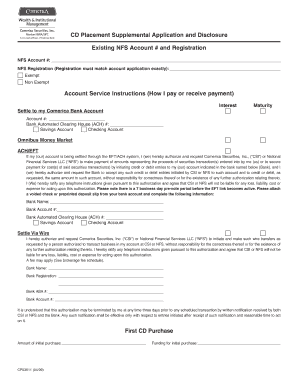 cd placement program form