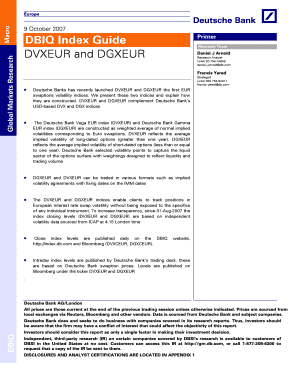 deutsche bank dgx index form
