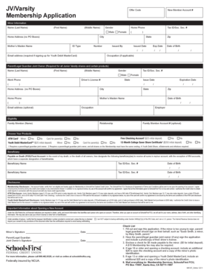 Junior Varsity Membership Application