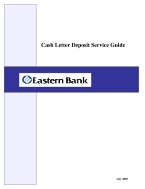 Cash Letter Deposit Service Guide