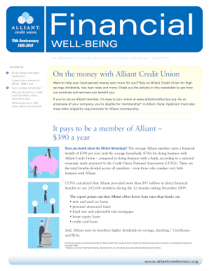 Financial Well - Being - May 2010 - Alliant Credit Union ...