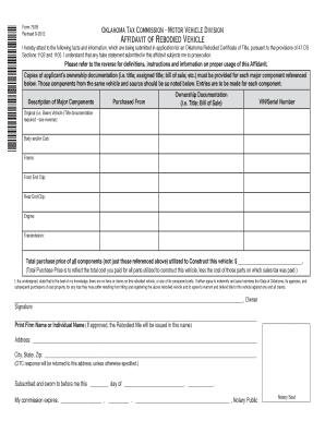 Bill Of Sale Form Oklahoma Vehicle Bill Of Sale Templates  Fillable