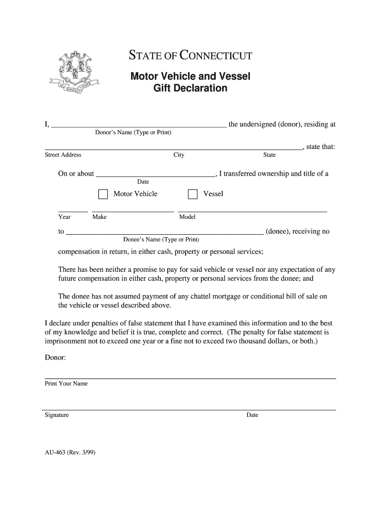 how to transfer ownership of a car to a family member in ct Preview on Page 1.