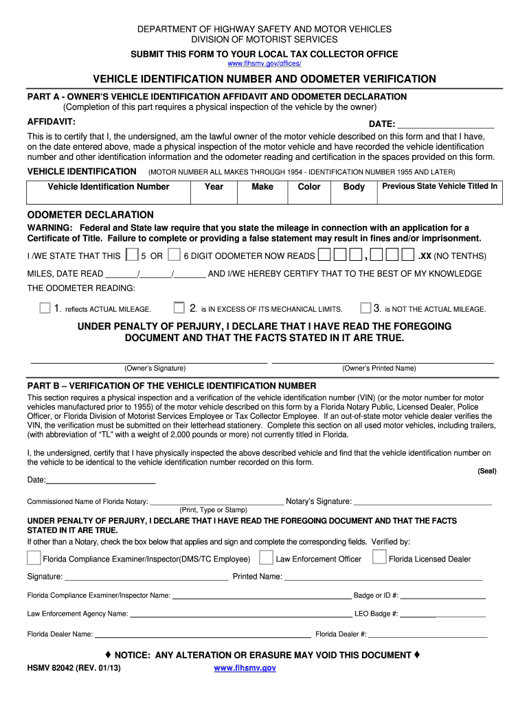 Florida Department Of Motor Vehicles Form 82040