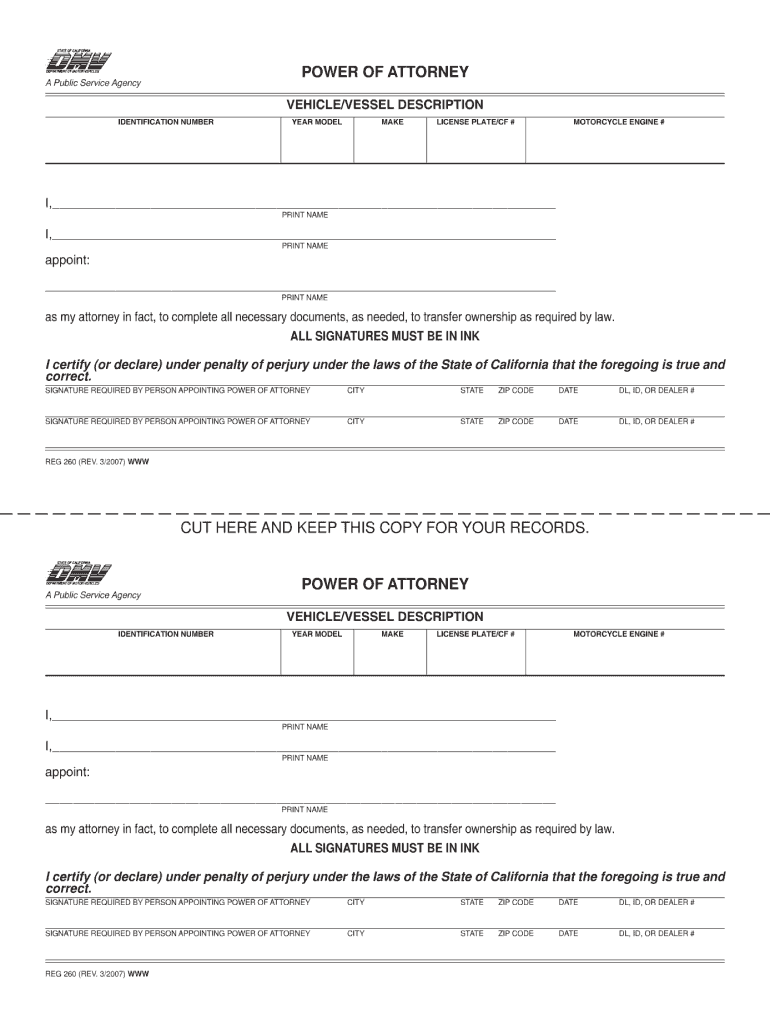 Reg 260 Fill Out Sign Online DocHub