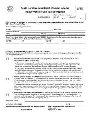 form a for heavy motor vehicles