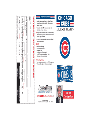 Chicago Cubs License Plates Request Form