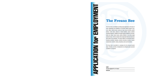 The Fresno Bee Employment Application Form